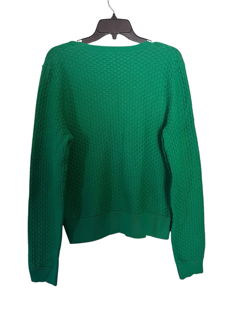 Liz Claiborne Emerald Green V-Neck Button Front Cardigan - Picture 2 of 7